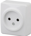 Розетка Polo 1-ая б/з ОУ белая