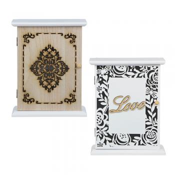 Ключница закрытая 20х27,5х6,5см МДФ 2 дизайна