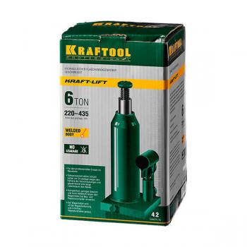 Домкрат гидравлический бутылочный, 6 т, 220-435 мм KRAFTOOL Kraft-Lift