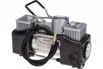 Компрессор автомобильный усиленный двухпоршневой цифровой 60л/мин, 10АТМ Rexant