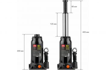 Домкрат гидравлический 6 т бутылочный 200-405 мм Startul Auto
