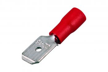 Клемма штекер 6,3 мм 0,5*1,5 мм2 (6,3) папа изолированное гнездо