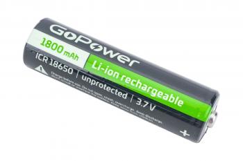 Аккумулятор GoPower 1800mAh Li-Ion, без защиты