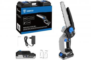 Пила цепная аккумуляторный бесщёточная DEKO DKCHS 20V 2*2 Ач в кейсе