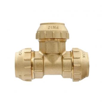 Тройник латунь для ПНД 32*32*32
