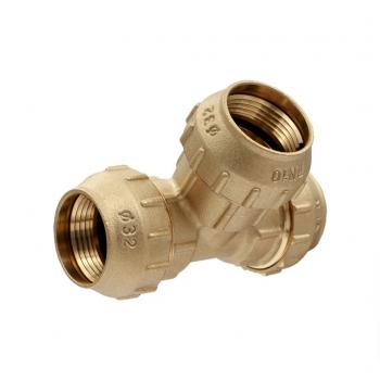 Тройник латунь для ПНД 32*32*32