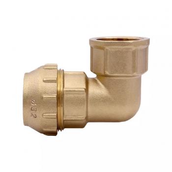 Угольник латунь для ПНД 32*1" внутренняя резьба