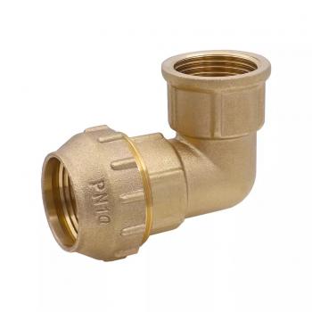 Угольник латунь для ПНД 32*1" внутренняя резьба