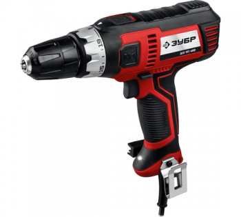 Дрель-шуруповерт сетевая ЗУБР 400 Вт, 40 Н·м