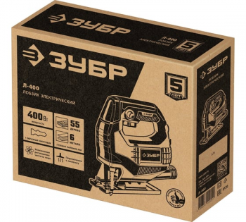 Лобзик электрический Зубр Л-400, 400 Вт, пропил 55 мм
