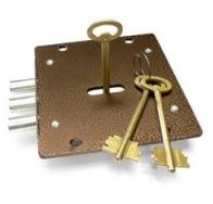 Замок гаражный тяжелый ЗГС-05 левый латунный ключ РостовНАДону