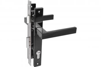 Замок врезной с ручкой 8520.01.9005 СТАНДАРТ ключ-ключ черный