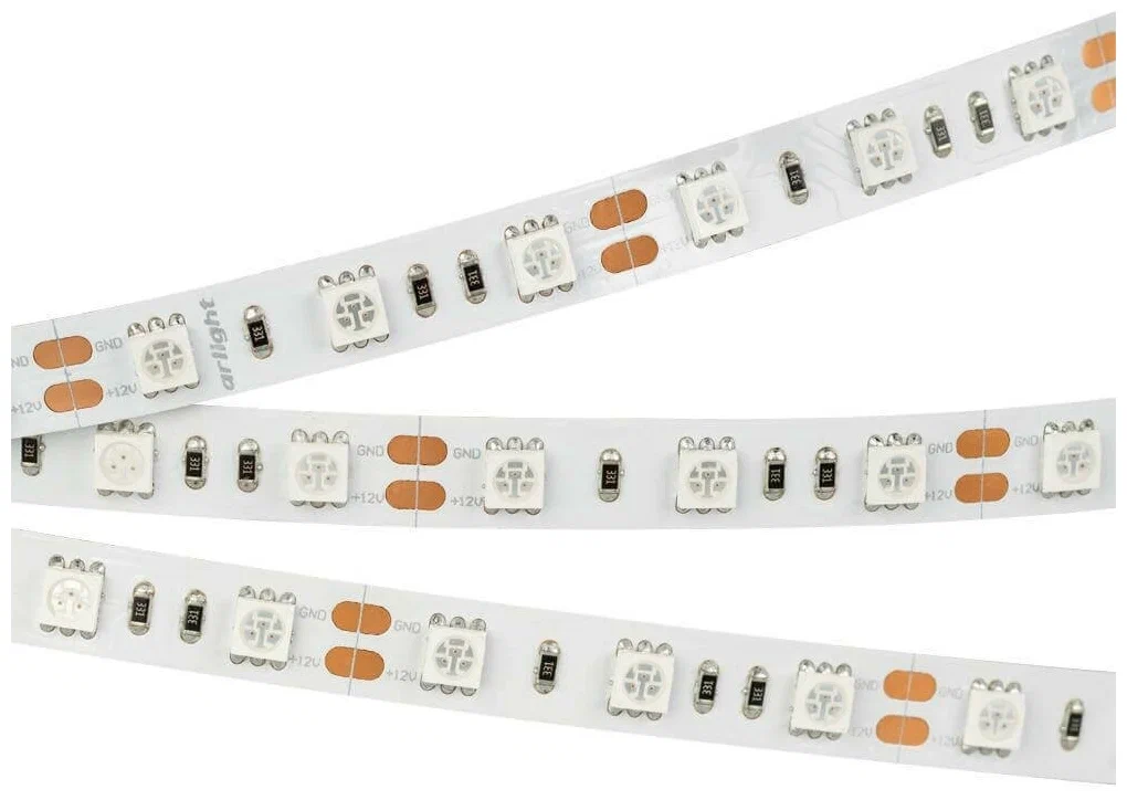 Лента 4,8w RTW 2-5000SE 12V Day White (3528,300LED,LUX) 015447 Герметичная лента LUX на белой плате,