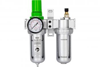 Фильтр воздушный AU-02-14 с регулятором давления и маслораспылителем (1/4")