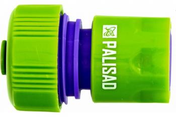 Соединитель пластмассовый быстросъемный для шланга 3/4" аквастоп LUXE Palisad